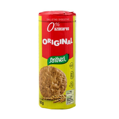 Santiveri Digestive Biscuits by Jag Couture London-New York, 190g package with golden-brown biscuits displayed