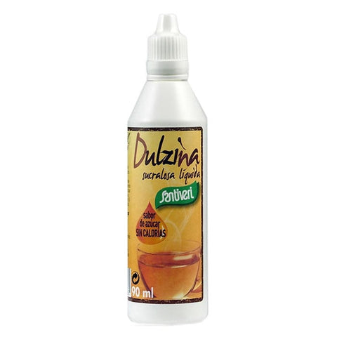 Santiveri Dulzina Sucralose liquid in a 90ml bottle, with Jag Couture London - New York branding visible.