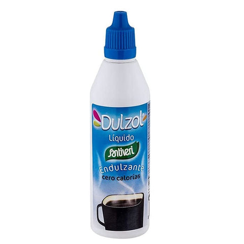 Santiveri Dulzol Liquid in 90ml bottle, natural herbal supplement by Jag Couture London New York, with dropper applicator visible.