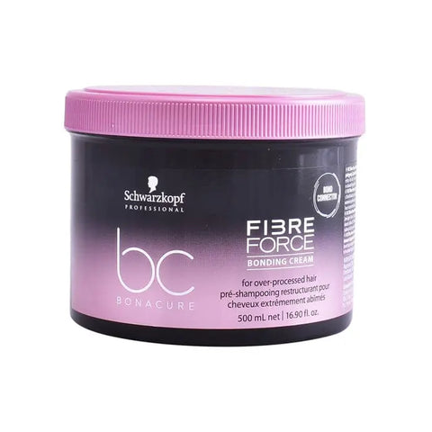 Scharzkopf BC Fibre Force Bonacure Bonding Cream 500ml in a jar, used for repairing and strengthening damaged hair.