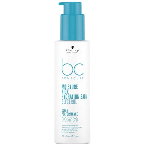 Schwarzkopf BC Bonacure Moisture Kick Hydration Balm 150ml bottle, nourishing hair care treatment by Jag Couture London New York