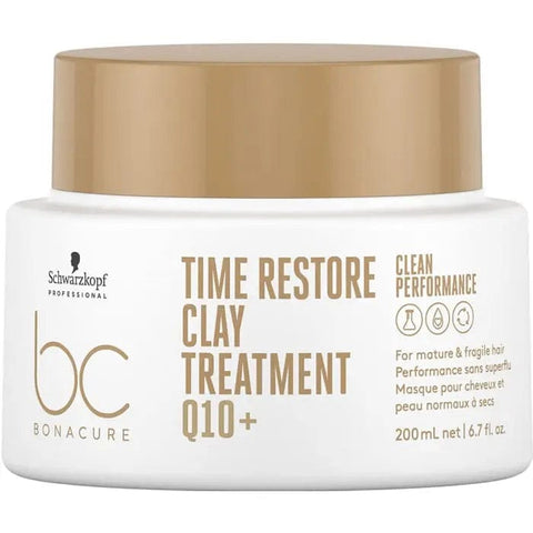 Schwarzkopf BC Bonacure Time Restore Q10 Clay Treatment 200ml, hair treatment product with clay for restoring hair health