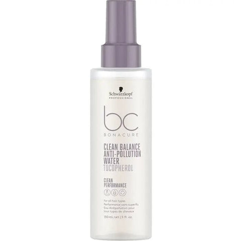 Schwarzkopf BC Clean Balance Anti-Pollution Water in 150ml bottle, designed for hair anti-pollution care, by Jag Couture London New York