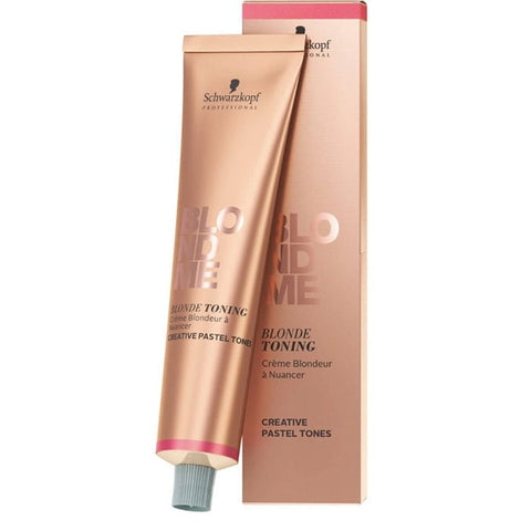 Schwarzkopf Blondme Toning Brown Mahogany 60ml bottle from Jag Couture London New York, featuring a brown mahogany hair toner.