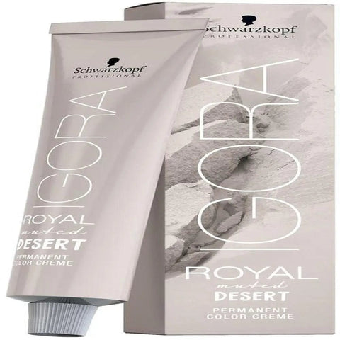 Schwarzkopf Igora Royal 9-42 Rubio Muy Claro Beige Humo hair dye bottle, shown with beige and ash tones, 60ml, from Jag Couture London.