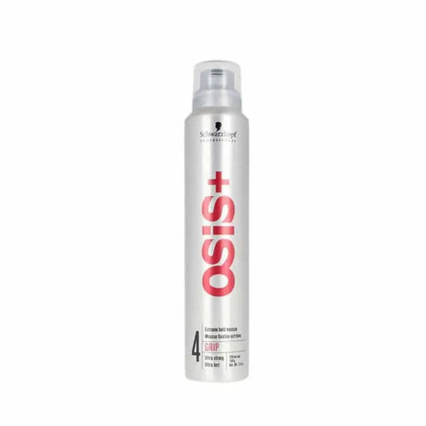 Schwarzkopf Osis Grip Extreme Hold Mousse in 200ml bottle, with black and red packaging, displayed on a plain background.