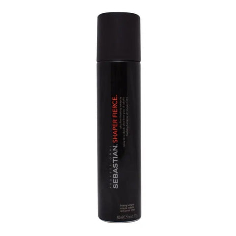 Sebastian Professional Shaper Fierce finishing spray 400ml bottle on a salon shelf with hair styling products