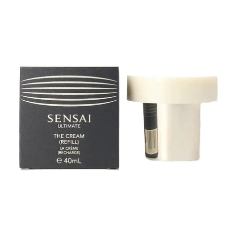 Jag Couture London New York Sensai Ultimate The Cream refill 40ml jar, luxurious skincare product with elegant packaging.