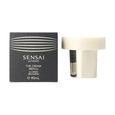 Jag Couture London New York Sensai Ultimate The Cream refill 40ml jar showing the luxurious skincare product on a clean surface.