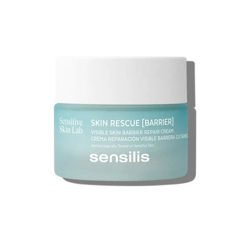 Sensilis Skin Rescue Barrier Repair Cream by Jag Couture London, 50ml jar, smooth cream for restoring skin’s protective barrier.