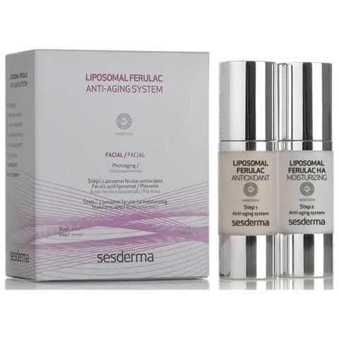 Sesderma Liposomal Ferulac Anti-Aging System by Jag Couture London New York, two 30ml bottles of skin rejuvenation serum.