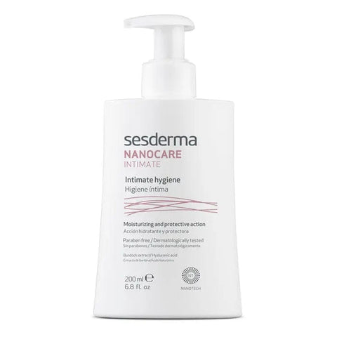 Sesderma Nanocare Intimate Gel in 200ml bottle, gentle skincare product for intimate area by Jag Couture London New York.