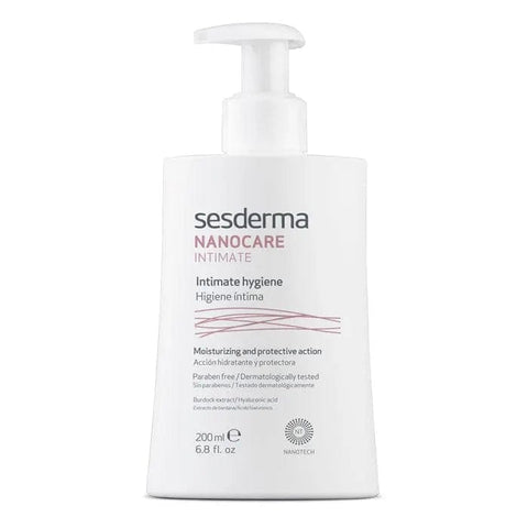 Sesderma Nanocare Intimate Gel in 200ml bottle, gentle skincare product for sensitive intimate areas, by Jag Couture London New York
