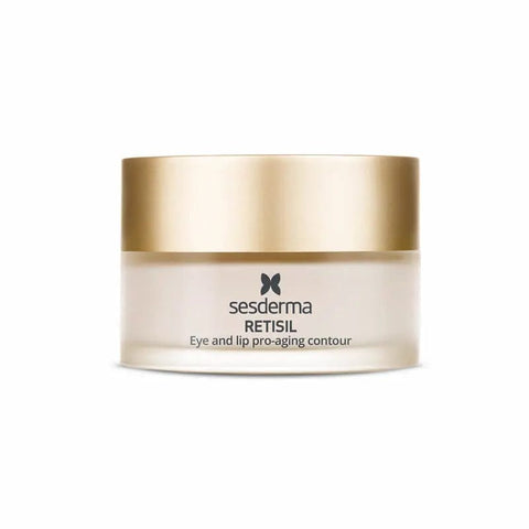 Sesderma Retisil Eye and Lip Contour cream in a 30ml jar, designed to hydrate and reduce signs of aging around eyes and lips.