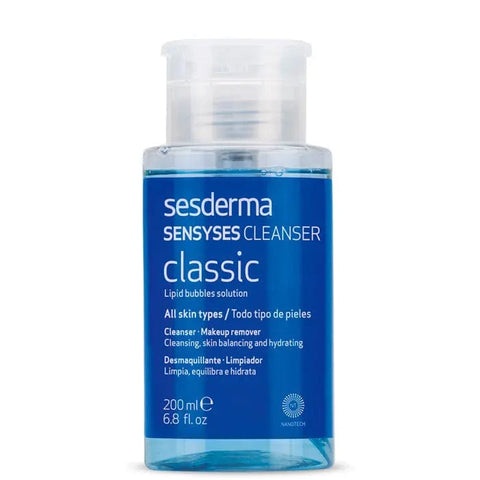 Sesderma Sensyses Cleanser Atopic skincare product displayed in a sleek bottle, designed for sensitive, atopic skin.