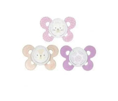 Jag Couture London - New York Silicone Pacifier Chicco Physio Comfort Girl 6-16 M 2u