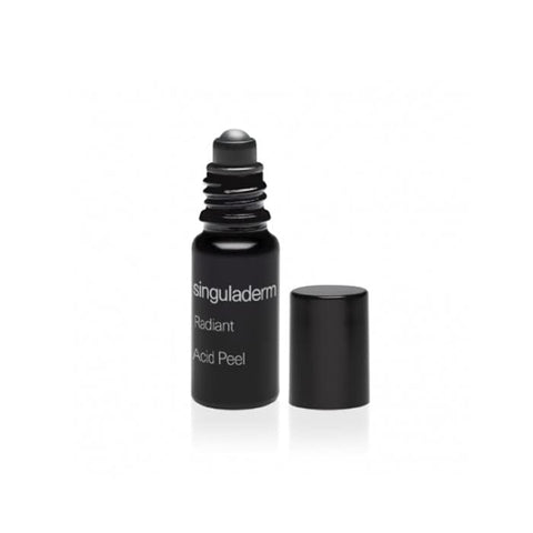 Jag Couture London New York Singuladerm Radiant Acid Peel 10ml bottle, skincare product with clear labeling and sleek packaging.