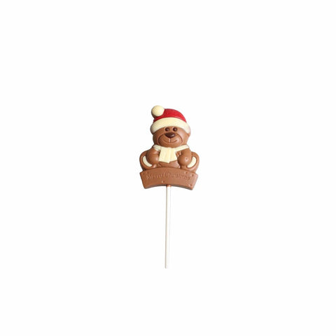Assorted Jag Couture London milk chocolate lollies decorated as elk, bear, and penguin shapes for treats and gifts.