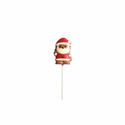 Decorated milk chocolate Santa lolly by Jag Couture London New York, featuring festive holiday holiday design and detailed decoration.
