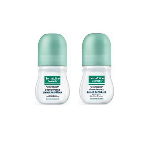 Jag Couture London New York Somatoline Cosmetic Sensitive Skin Deodorant Pack 2x50ml, gentle skincare for sensitive skin.
