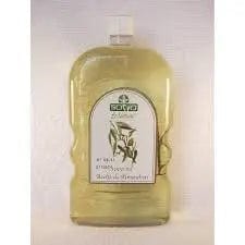 Bottle of Sotya Dulces Almond Oil by Jag Couture London-New York, 1-liter size, with clear label and golden cap.