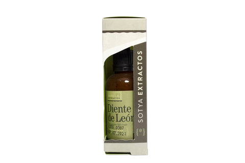Jag Couture London New York Sotya Diente De Leon Extract 50ml bottle, natural herbal supplement with green and white packaging