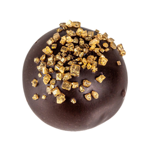 Spiced Rum truffle by Jag Couture London featuring oatmilk ganache coated in dark chocolate, 12.8g.