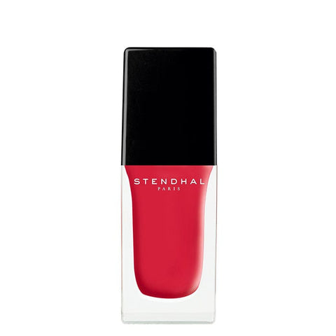 Jag Couture London Stendhal Care Nails Polish in Hibiscus, 8ml bottle with vibrant pink nail polish.