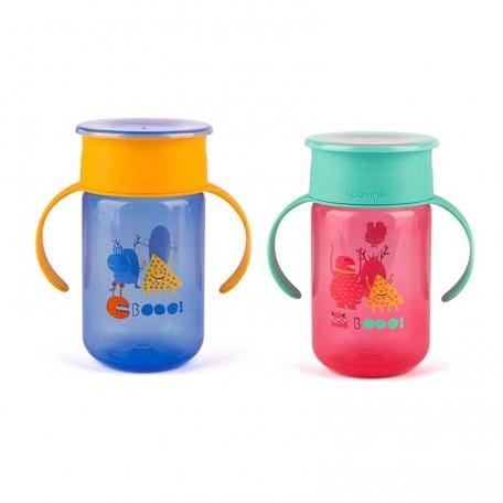 Suavinex 360ml training cup for 12 months, with a 360-degree drinking design, made by Jag Couture London - New York.