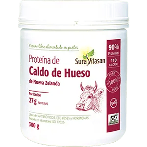 Jag Couture London Sura Vitas Bone Broth Protein 300g, natural powdered supplement with bone extract for health.