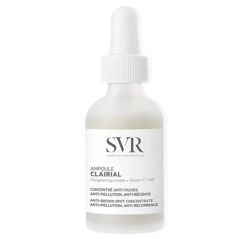 Jag Couture London New York SVR Clairial Ampoule 30ml skincare bottle with clear packaging and label showing product details.