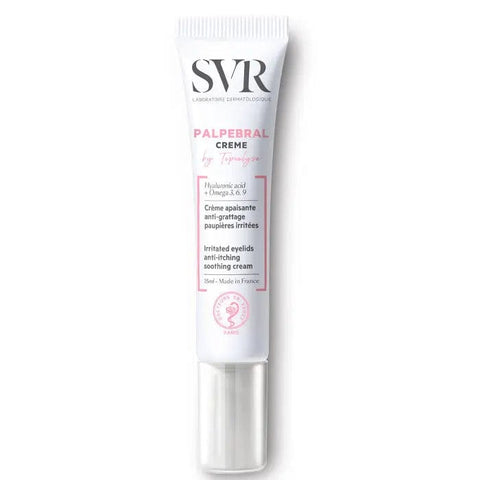 Jag Couture London New York SVR Topialyse Palpebral Eyelids Cream for irritated eyelids, 15ml, soothing skincare product.