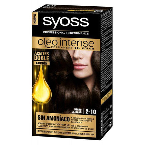 Syoss Olio Intense ammonia-free hair dye in shade 8.86 Rubio Dorado, pictured in a box with the brand Jag Couture London New York.