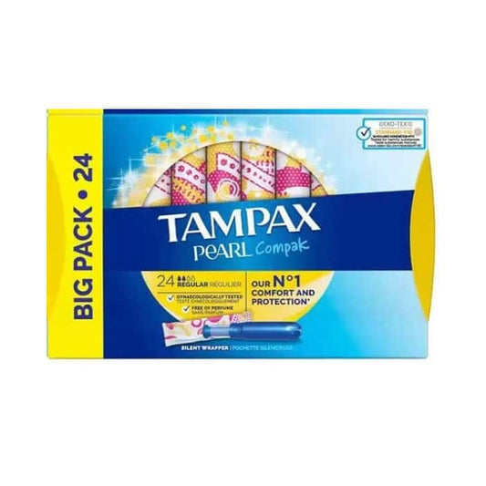 Jag Couture London - New York Tampax Pearl Compak Regular Pack Of 24