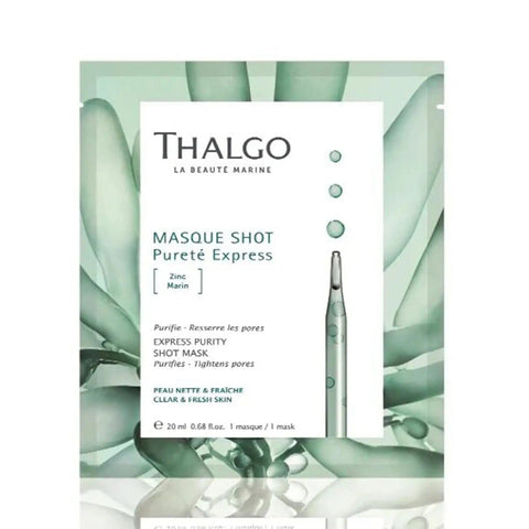 Thalgo Express Purity Tratamiento Unidosis Shot Mask 20ml from Jag Couture London - New York, focused on skincare treatment in a small tube