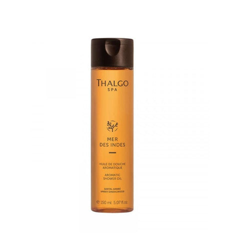Thalgo Mer Des Indes shower oil in 150ml bottle, featuring luxurious, nourishing body oil with ocean-inspired ingredients.