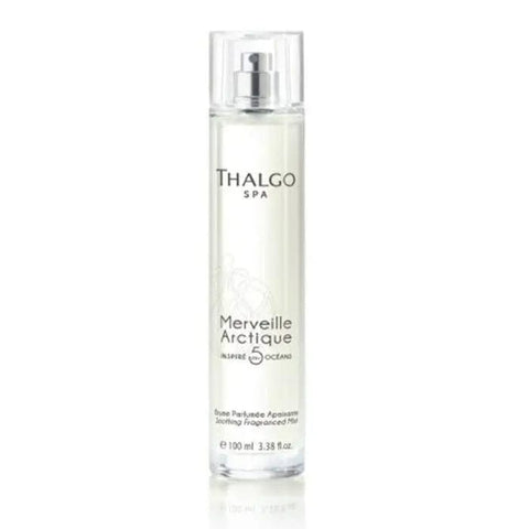 Thalgo Spa Merveille Arctique fragrance mist in 100ml bottle, featuring a refreshing aquatic scent, displayed in a clear spray bottle.