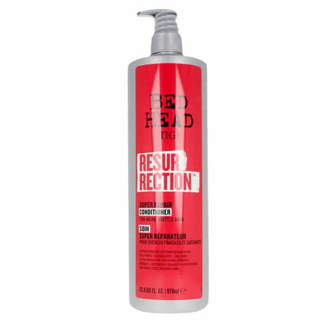 Tigi Bed Head Resurrection Super Repair Conditioner in 970ml bottle, designed for damaged hair repair and deep conditioning.