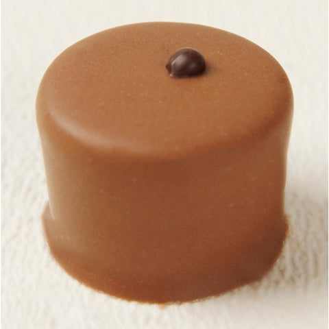 Tosca light crème brûlée mousse in milk chocolate 19g by Jag Couture London New York, creamy dessert in a small package