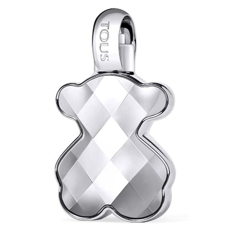 Tous Loveme The Silver perfume spray by Jag Couture London, showcasing a sleek 50ml silver bottle with elegant design.