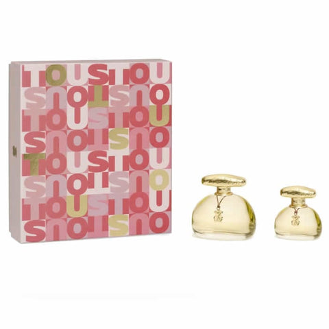 Jag Couture London Tous Touch Eau De Toilette spray set with two 100ml bottles, featuring elegant fragrance packaging.