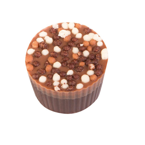 Jag Couture London Triple Choc Cup with fresh cream, milk, and dark chocolate shell, 12g serving, shown in the image.