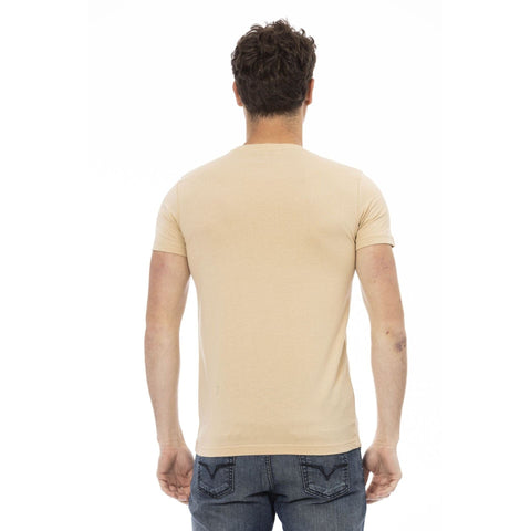 Trussardi Action 2AT03B_04Sand sneakers in beige with white soles, displayed on a plain background.