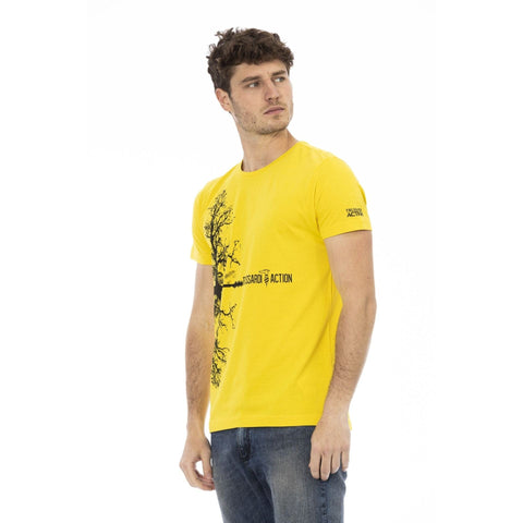 Yellow Trussardi Action 2AT15_07 sneaker by Jag Couture London-New York, showing the stylish design and vibrant color.