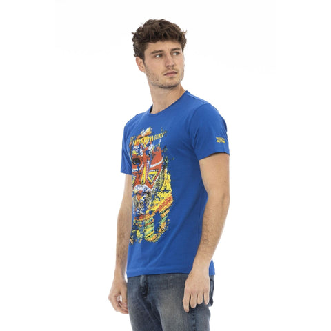 Trussardi Action 2AT17 Nuovaguinea blue sneakers with stylish design, displayed on a plain background.