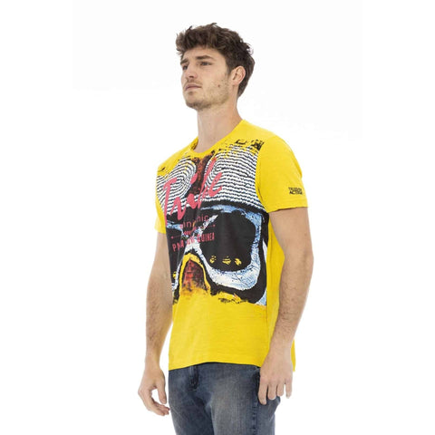 Yellow Trussardi Action 2AT18_03 sneaker from Jag Couture London New York, showing side view with stylish design and brand logo