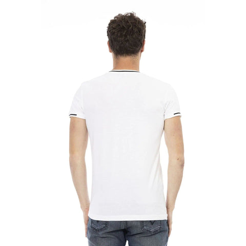 Trussardi Action 2AT21_V_01 white sneaker by Jag Couture London New York with white leather and stylish design details.