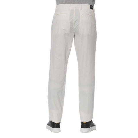Trussardi Jeans in porcelain color, stylish denim with classic fit, by Jag Couture London New York, shown in the product image.