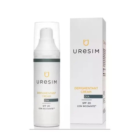 Uresim Depigmenting Day Cream by Jag Couture London New York in 50ml jar, smooth cream for skin brightening and pigmentation.