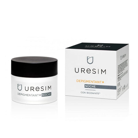 Jag Couture London Uresim Depigmenting Night Cream in 50ml jar, showing the cream's smooth texture and elegant packaging.